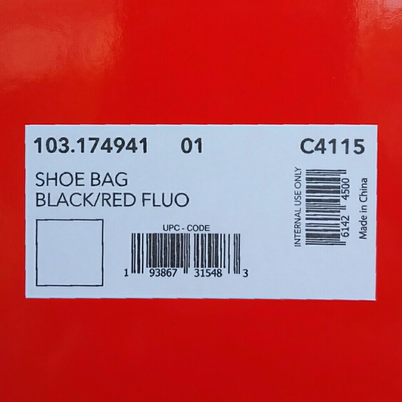 Last One Available | NWT Diadora Red Drawstring Sports Tote Bag - Picture 7 of 8